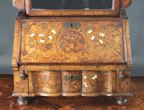 ANTIQUE DUTCH MARQUETRY TOILET MIRROR - ADDITIONAL PHOTO 3