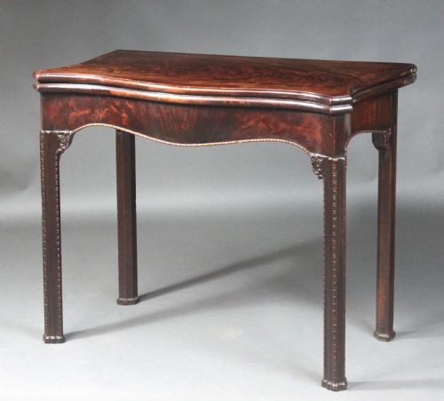 ANTIQUE CHIPPENDALE MAHOGANY CARD TABLE - ADDITIONAL PHOTO 1