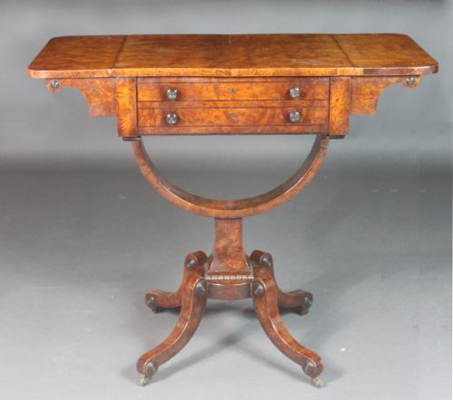 REGENCY SEWING TABLE IN BURR ASH - ADDITIONAL PHOTO 1