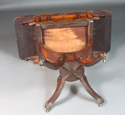 REGENCY SEWING TABLE IN BURR ASH - ADDITIONAL PHOTO 8