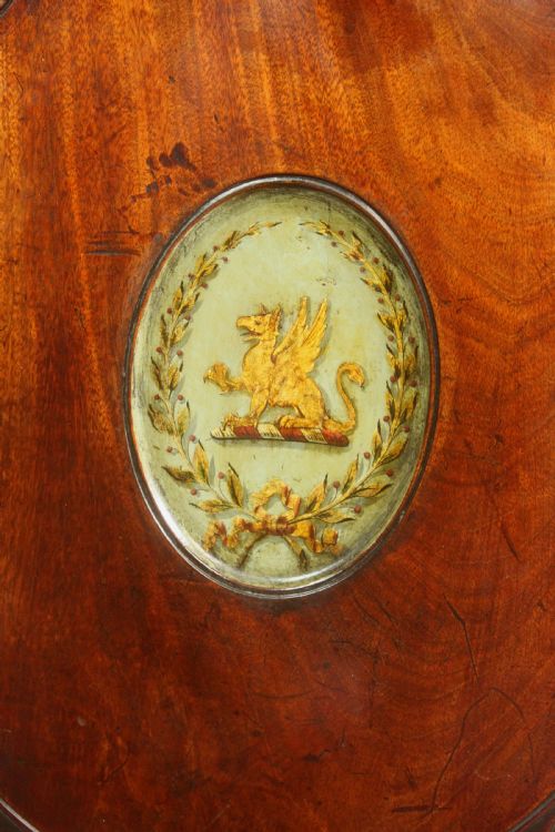 PAIR GEORGE III MAHOGANY HALL CHAIRS - ADDITIONAL PHOTO 4