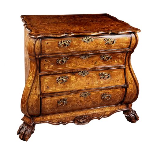 DUTCH MARQUETRY BOMB CHEST - ADDITIONAL PHOTO 1