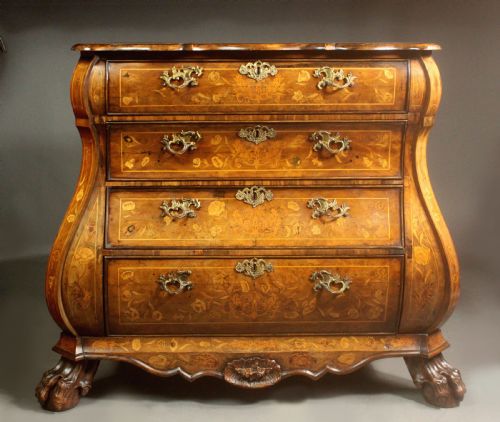 DUTCH MARQUETRY BOMB CHEST - ADDITIONAL PHOTO 5