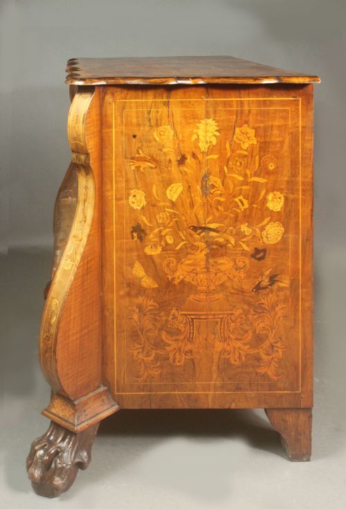 DUTCH MARQUETRY BOMB CHEST - ADDITIONAL PHOTO 6