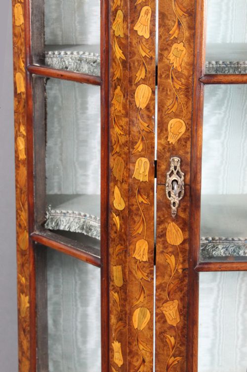 DUTCH MARQUETRY GLAZED CUPBOARD - ADDITIONAL PHOTO 6