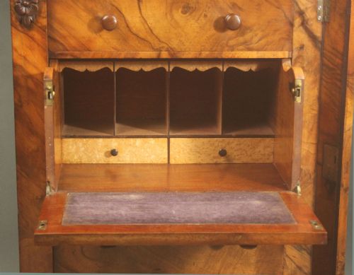 ANTIQUE WALNUT WELLINGTON CHEST - ADDITIONAL PHOTO 4