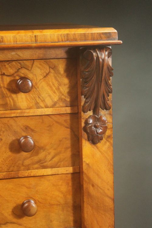 ANTIQUE WALNUT WELLINGTON CHEST - ADDITIONAL PHOTO 9