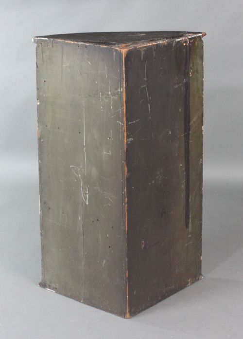 ANTIQUE PAINTED HANGING CORNER CUPBOARD - ADDITIONAL PHOTO 3