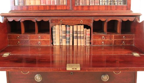 ANTIQUE GEORGE III SECRETAIRE BOOKCASE - ADDITIONAL PHOTO 4