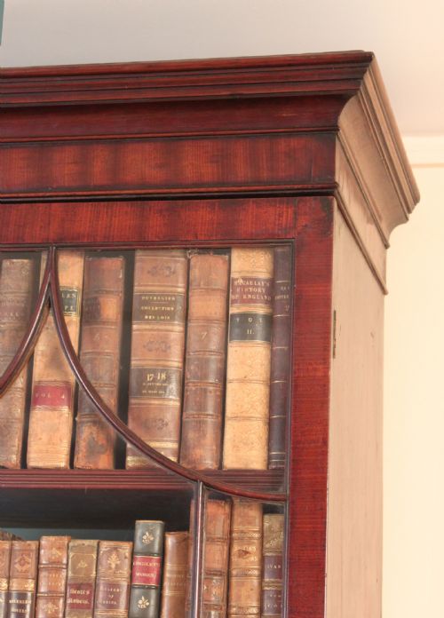 ANTIQUE GEORGE III SECRETAIRE BOOKCASE - ADDITIONAL PHOTO 5