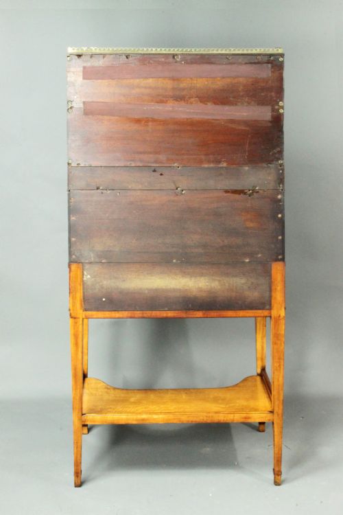 ANTIQUE SATINWOOD CYLINDER BOOKCASE - ADDITIONAL PHOTO 6