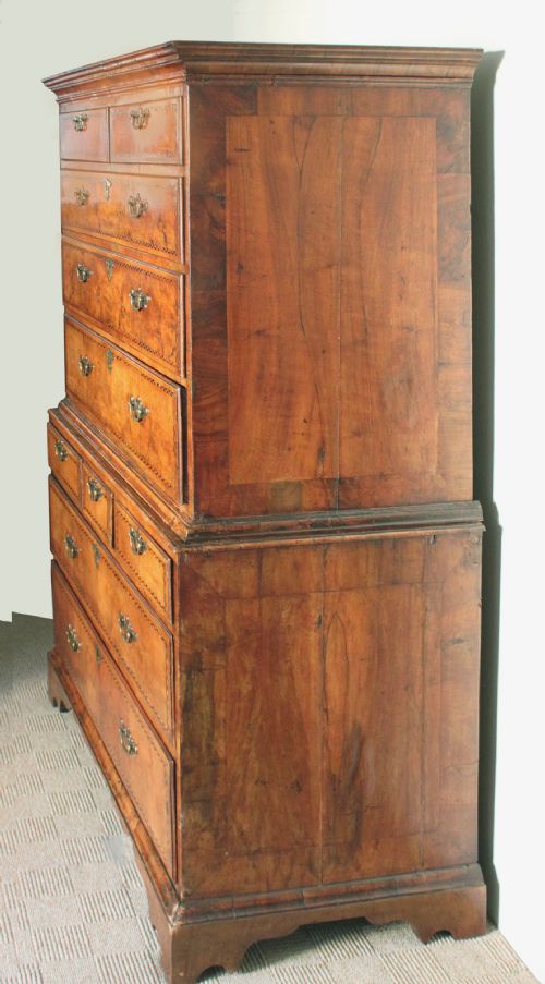 ANTIQUE WALNUT TALLBOY - ADDITIONAL PHOTO 2