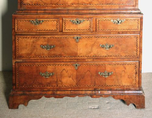 ANTIQUE WALNUT TALLBOY - ADDITIONAL PHOTO 8