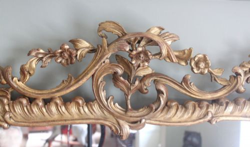 CHIPPENDALE GILTWOOD OVERMANTLE MIRROR - ADDITIONAL PHOTO 4