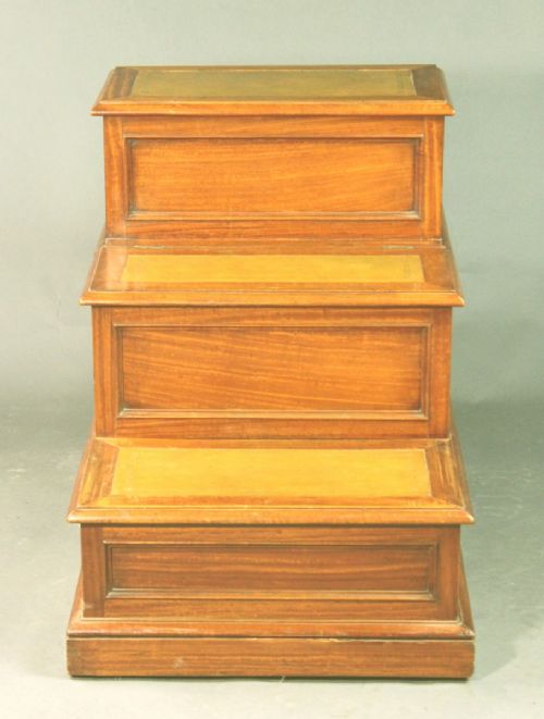 ANTIQUE SATINWOOD BED STEPS - ADDITIONAL PHOTO 1