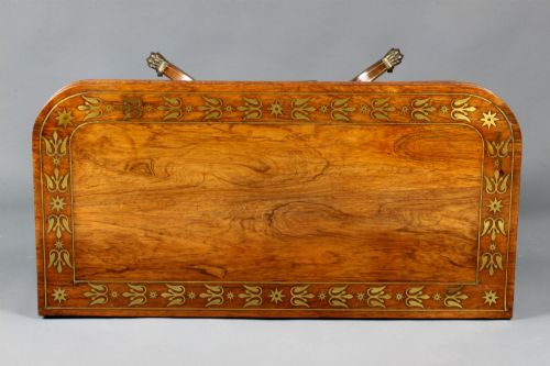ANTIQUE PAIR OF REGENCY ROSEWOOD CARD TABLES - ADDITIONAL PHOTO 7