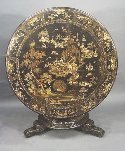 ENGLISH JAPANNED TABLE