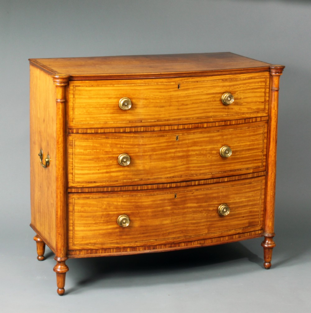 Antique satinwood chest of drawers