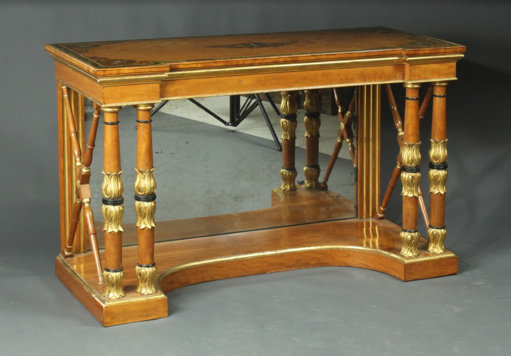 Antique satinwood console table