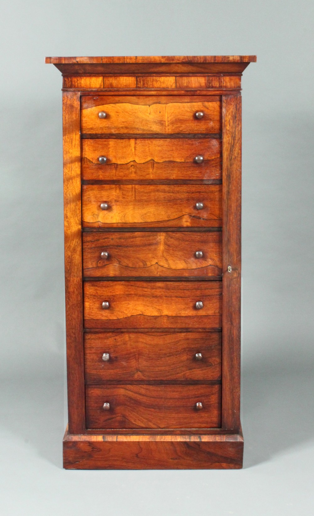 Antique rosewood Wellington chest