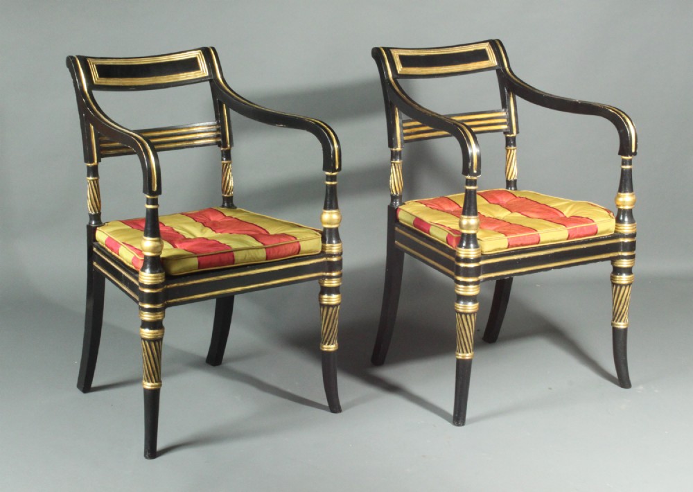 Antique pair of Regency chairs