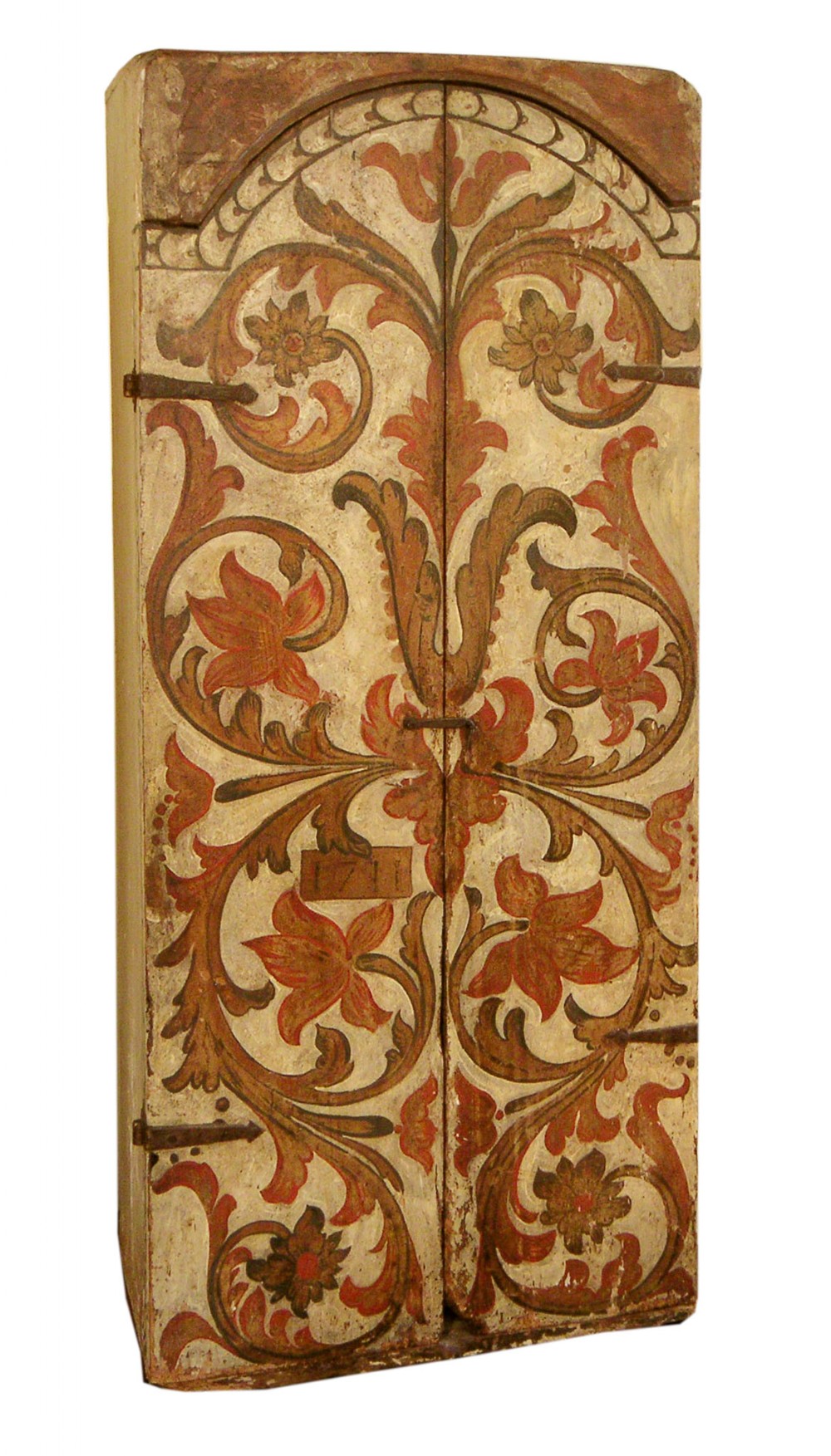 Antique primitive painted cupboard