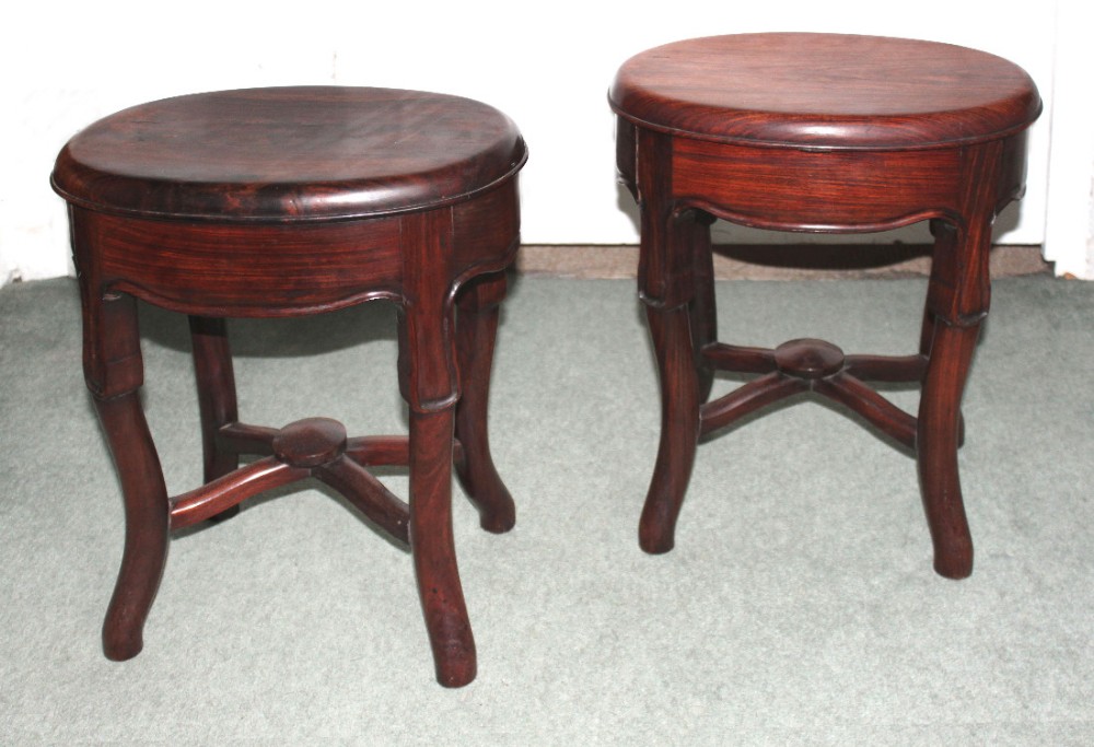 Pair of Chinese stools