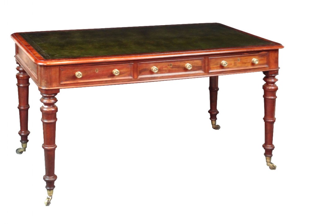 Mahogany writing table by Kendell of Leeds