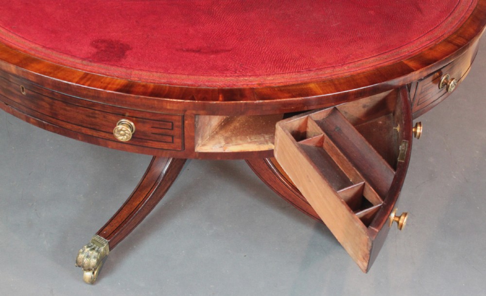 Regency mahogany drum table View V