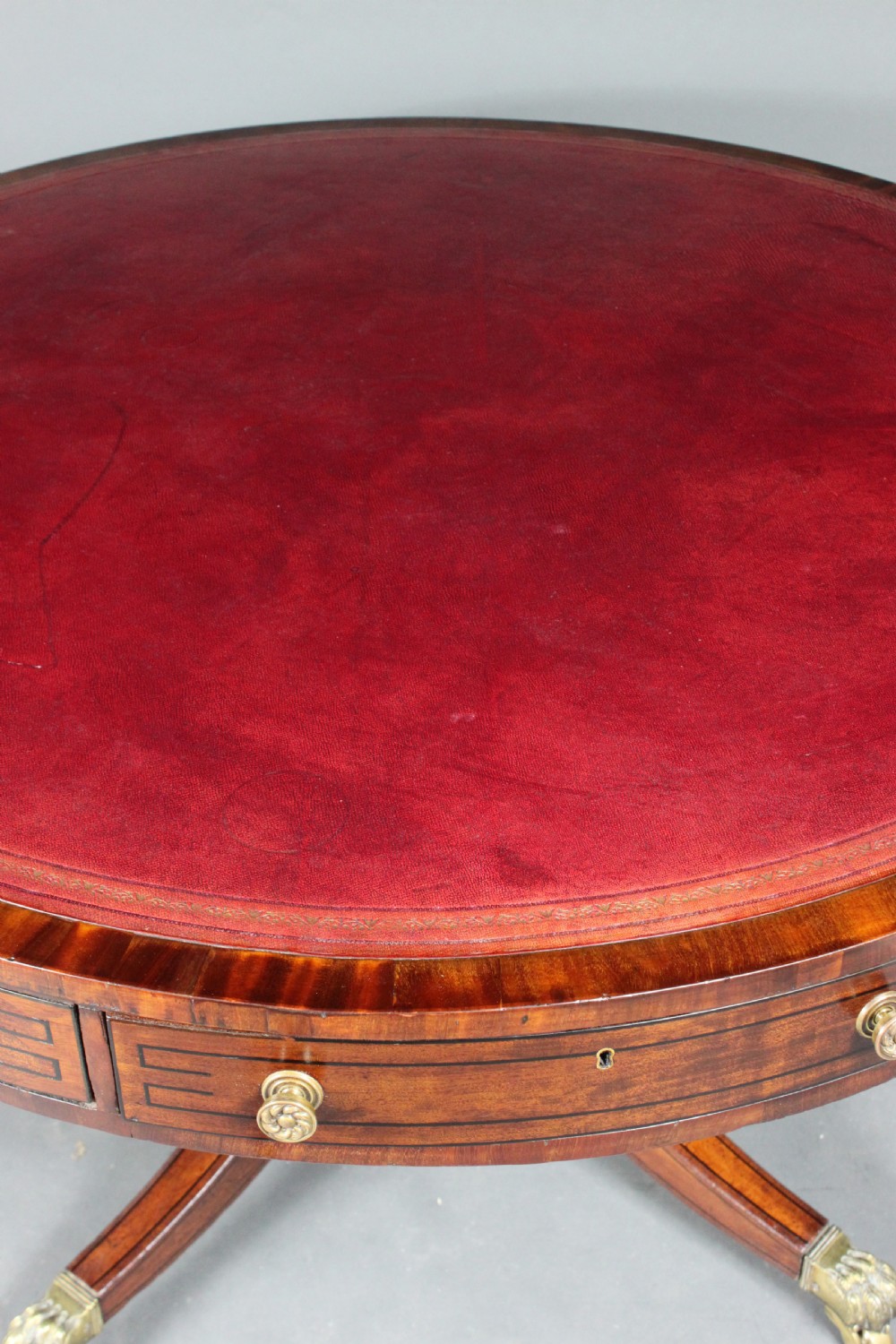Regency mahogany drum table View VI