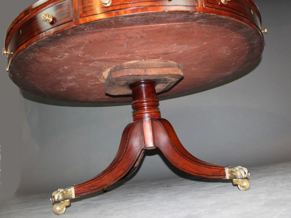 Regency mahogany drum table View VII