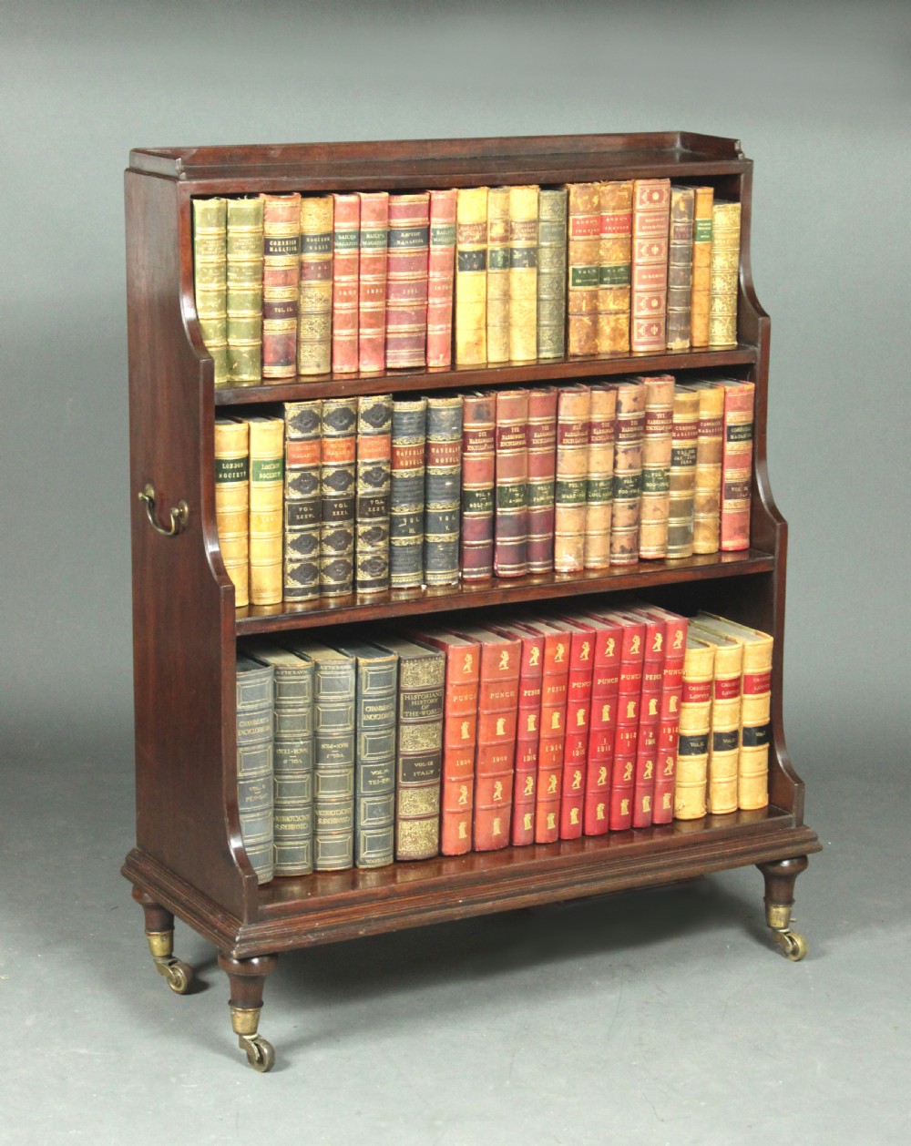 Pair of Georgian waterfall bookcases View III