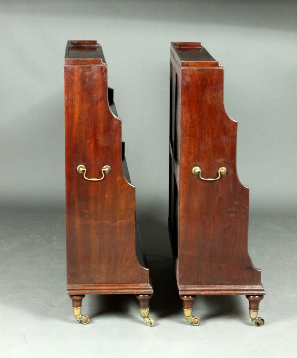 Pair of Georgian waterfall bookcases View IV