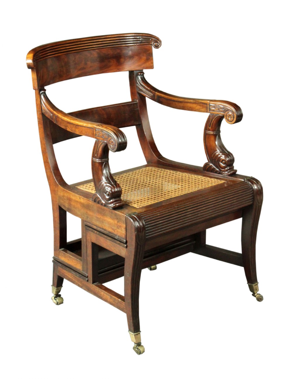 Antique metamorphic library chair View VII