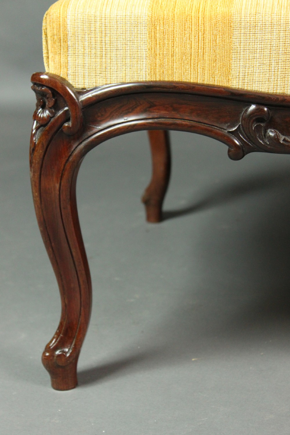 Large walnut stool View IV