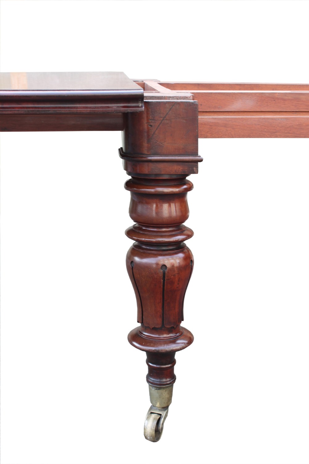 Early Victorian mahogany dining table View IV