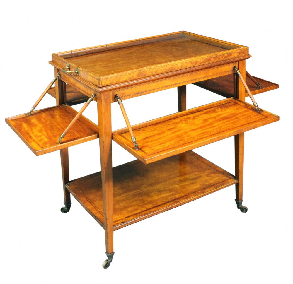Satinwood tea trolley
