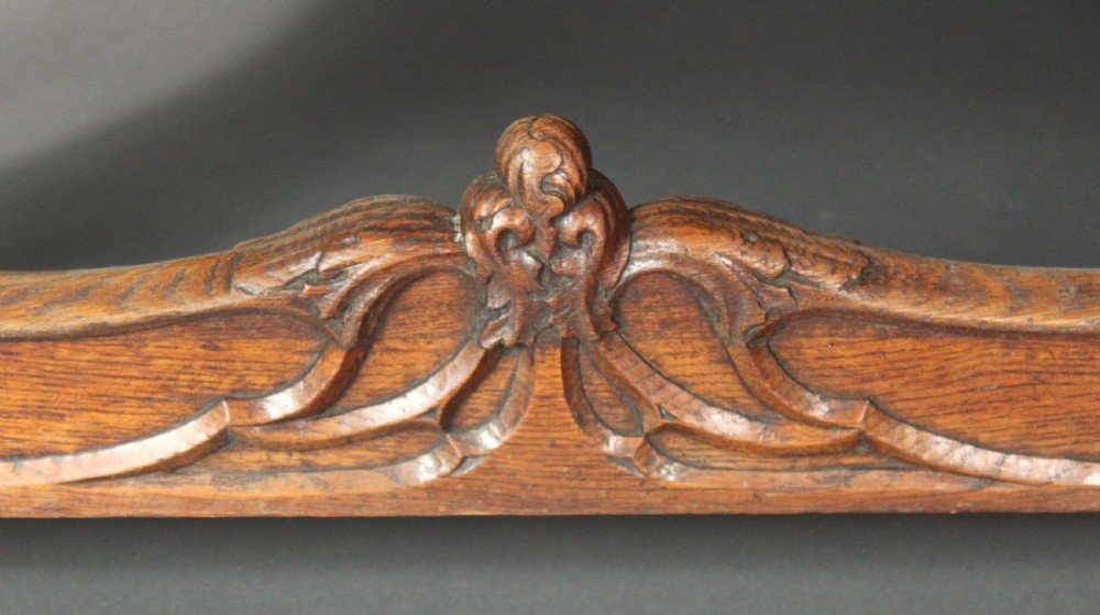 Neo-Gothic carved oak writing table View VI