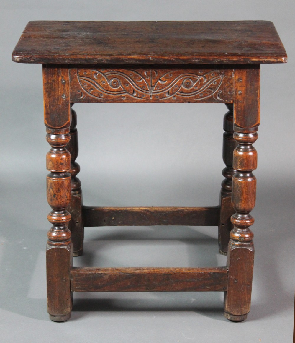 Oak joined stool View II