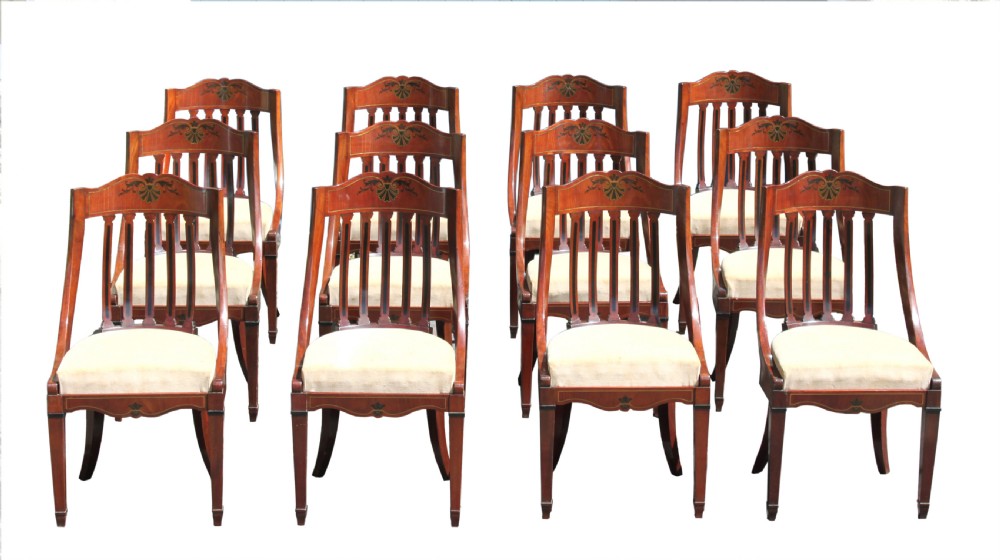 Set of 12 mahogany dining chairs View VIII