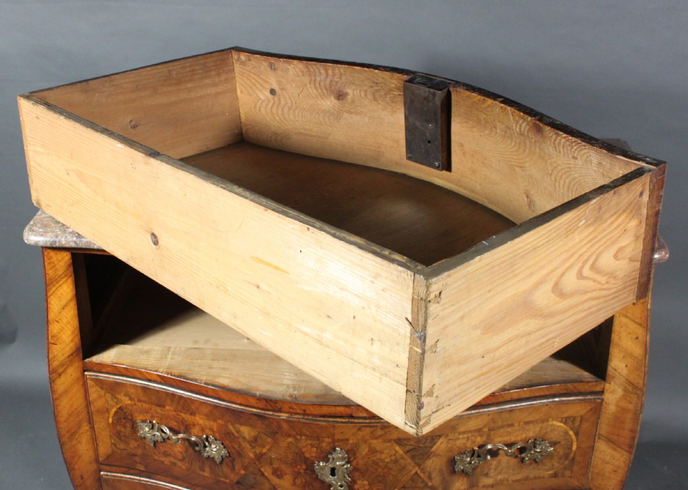 Italian walnut bombe commode View IX