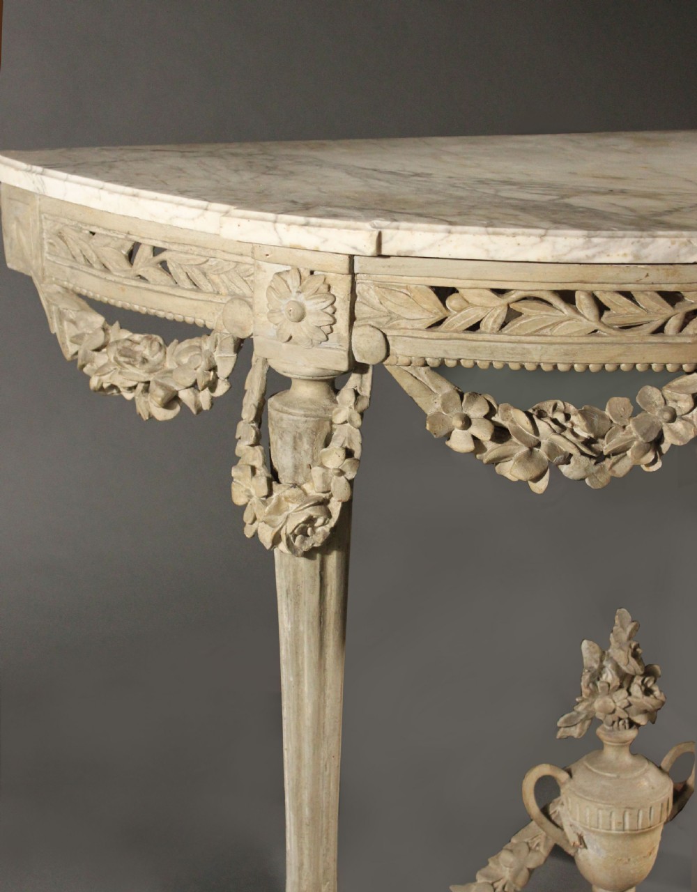 Louis XVI carved wood console table View III