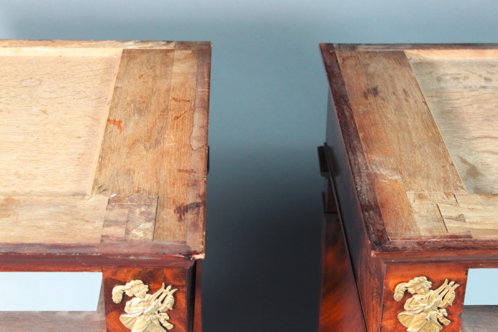 Pair of French Empire console tables View IV