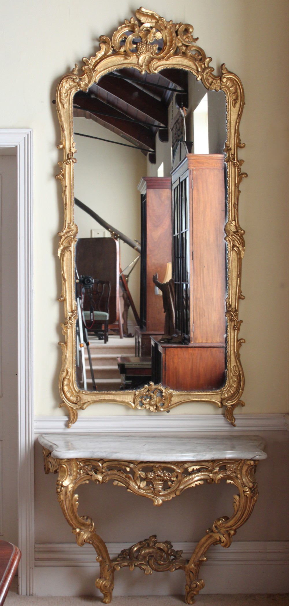 Louis XVI console and mirror