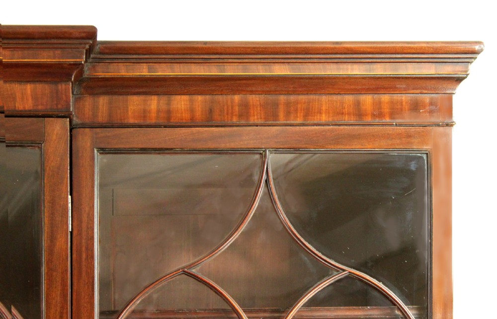 Georgian mahogany breakfront bookcase View V