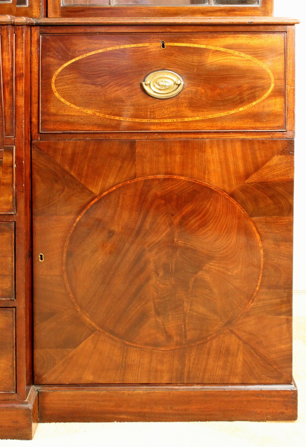 Georgian mahogany breakfront bookcase View VI