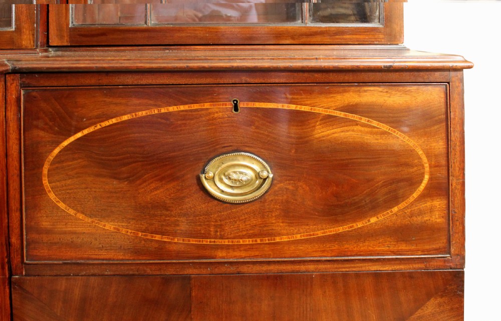 Georgian mahogany breakfront bookcase View VII