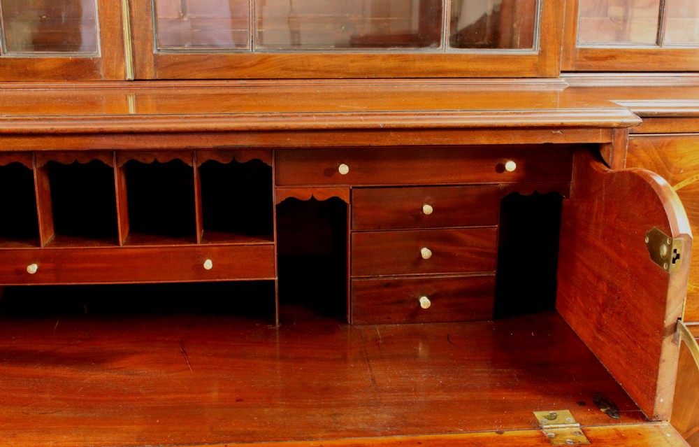 Georgian mahogany breakfront bookcase View VIII