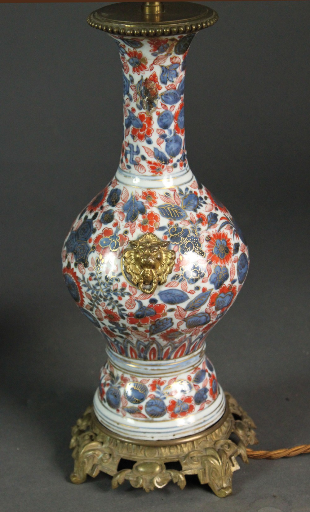 Pair of Chinese Imari lamps View II