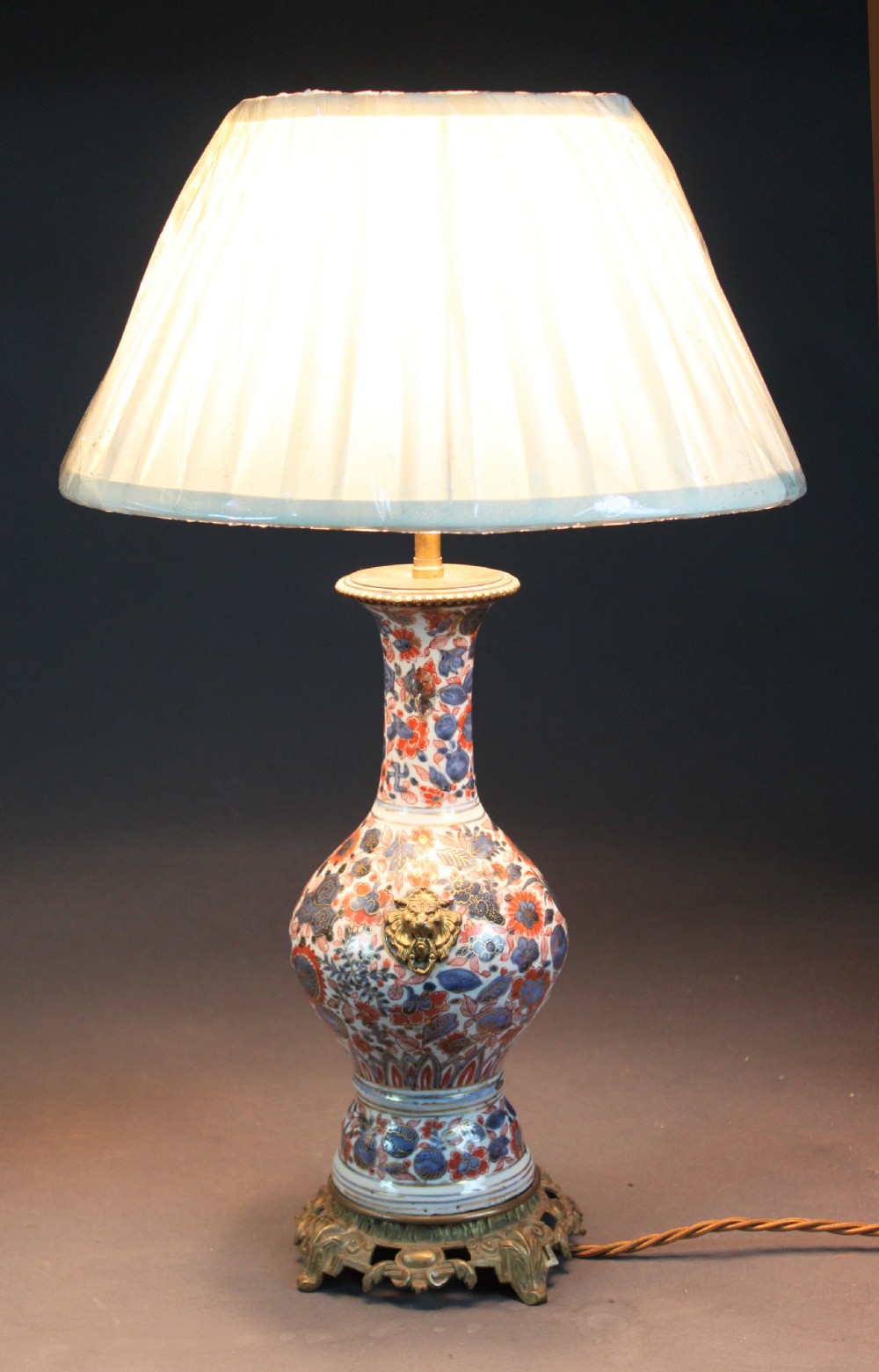 Pair of Chinese Imari lamps View III